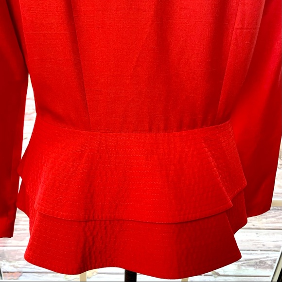 Char Vintage Red 100% Peplum Blazer - Picture 4 of 11